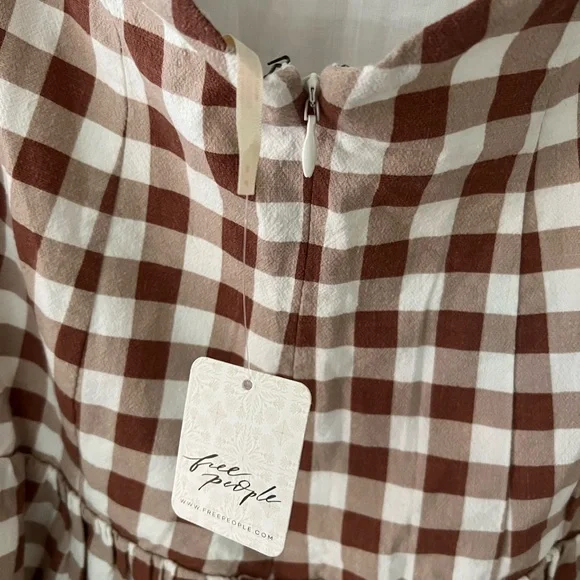 Free People Checkered Halter Midi Dress - Picture 5 of 6